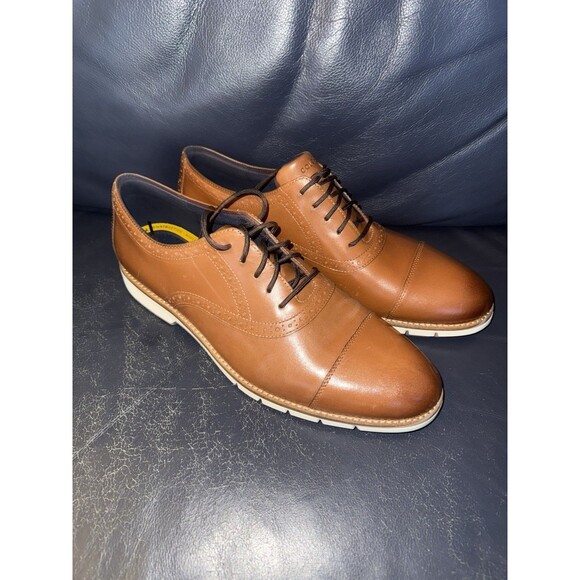 Cole Haan FlexGrand + Cap Toe Oxford Men’s Sz 13 British Tan Leather NWOB C40341